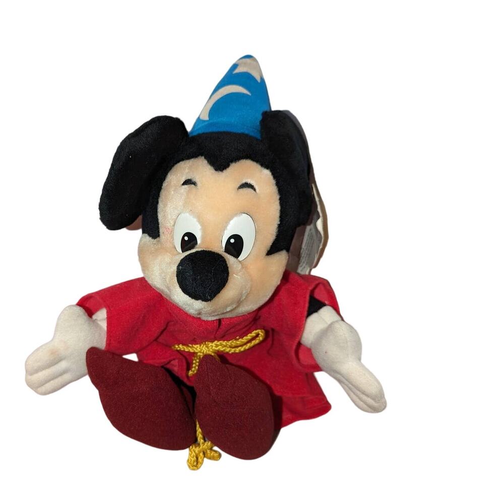 Vintage 14" Mickey Mouse Sorcerer Plush Disneyland Mooseketoys Tags